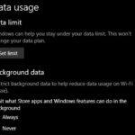 Limit Data Use on Windows 10 Computer