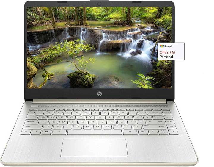 HP 14 Thin Light Laptop, Intel 2Core N4020, 16GB RAM, 192GB Storage