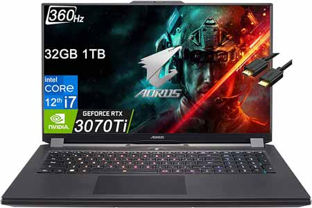 GIGABYTE-AORUS-17-XE4-(17-FHD-360Hz,-Intel-14-Core-i7-12700H,-32GB-RAM,-1TB-PCIe-SSD,-GeForce-RTX-3070Ti)