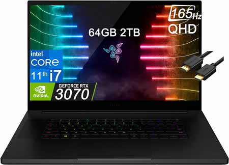 Razer-Blade-Pro-17-(17-QHD-165Hz,-Intel-i7-11800H,-64GB-RAM,-2TB-PCle-SSD,-GeForce-RTX-3070-8GB)