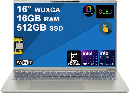 Acer Swift 16 AI Laptop 16 2k WUXGA OLED Touch edge