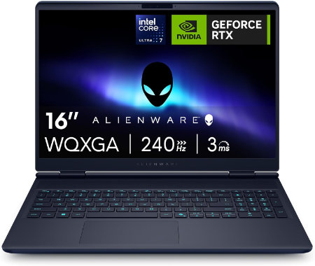 Alienware 16X Gaming Laptop, RTX 5060, Intel Ultra 7 Plus