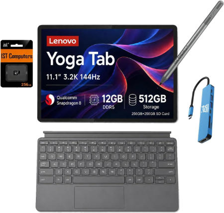Lenovo Yoga Tab AI Tablet, 11 3K 144Hz, 12GB RAM, 512GB
