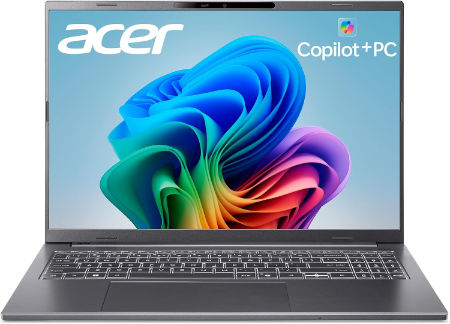 acer Aspire 16 AI Copilot+ PC 16 WUXGA 120Hz Multi-Touch Display Snapdragon X